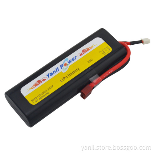 Rc Car Battery Pack 2S1P 7.4V 4000mAh 40C
